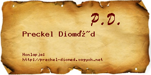 Preckel Dioméd névjegykártya